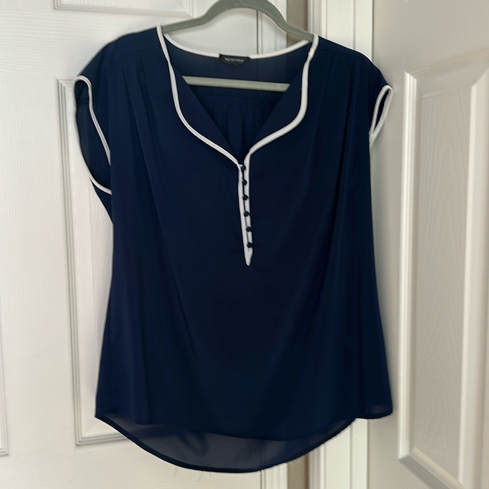 Blue and white top, Spence, L